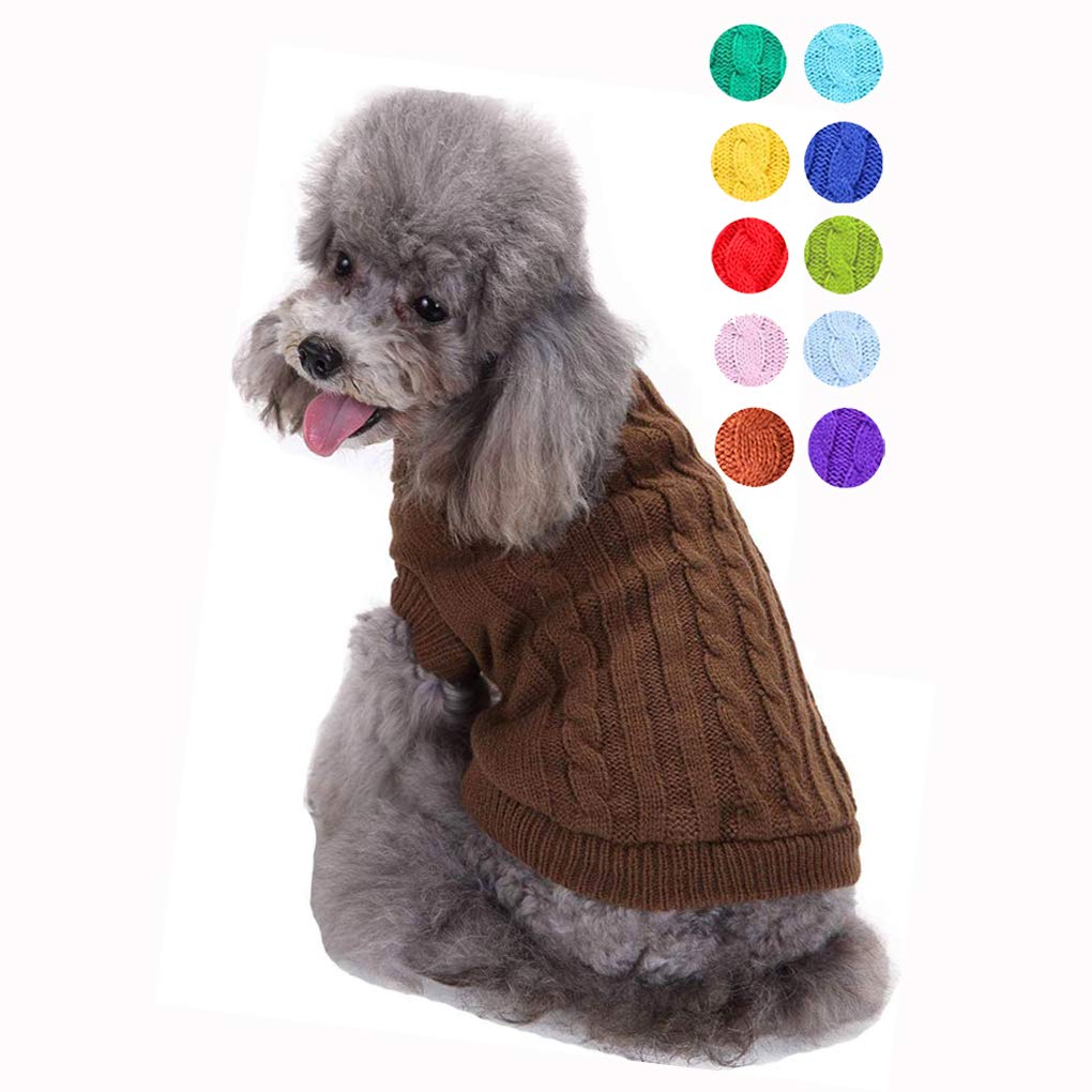 Dog Sweater, Warm Dog Sweaters for Small Dogs Medium Large Dogs, Cute Winter Classic Turtleneck Pet Sweater Cat Sweater Dog Clot