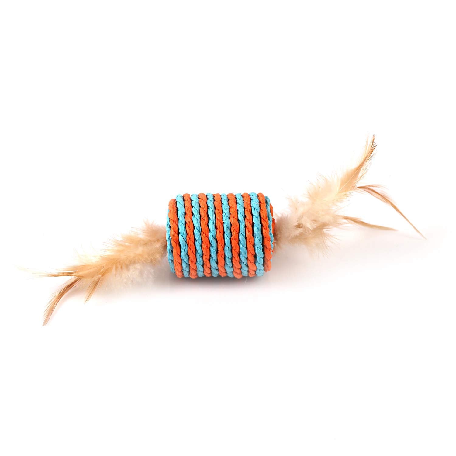 Rvpaws Natural Catnip Nt Cat Ball Cat Feather Treat Ball Toy Cat Scratcher Ball Motion Activated Teeth Cleaning Grinding Playing