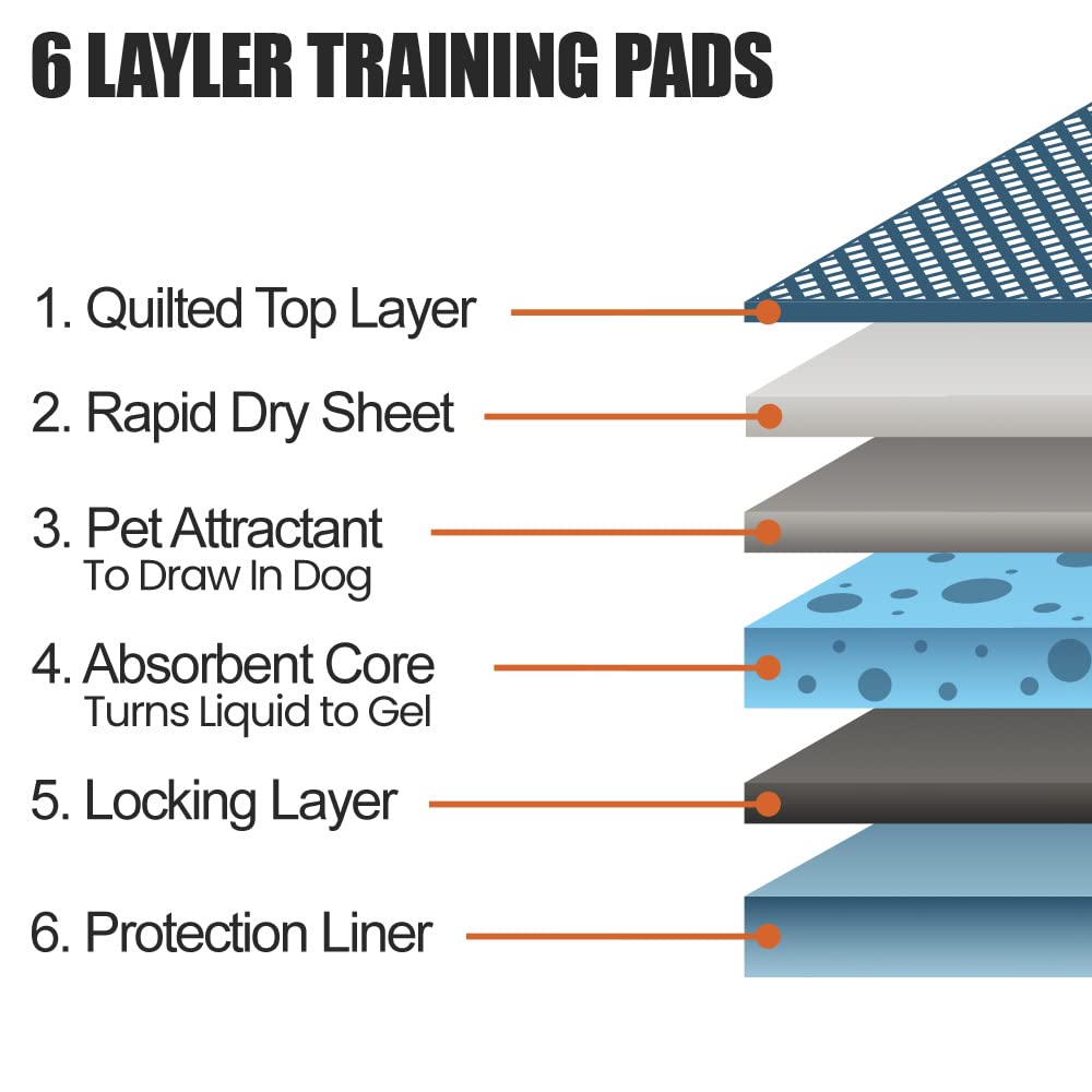 BV Pet Training Pads for Dogs, X-Large 28" x 34", 20-Count Disposable Blue Dog Pee Pads, Quick Absorb, Model BV-PE-PAD-34-20
