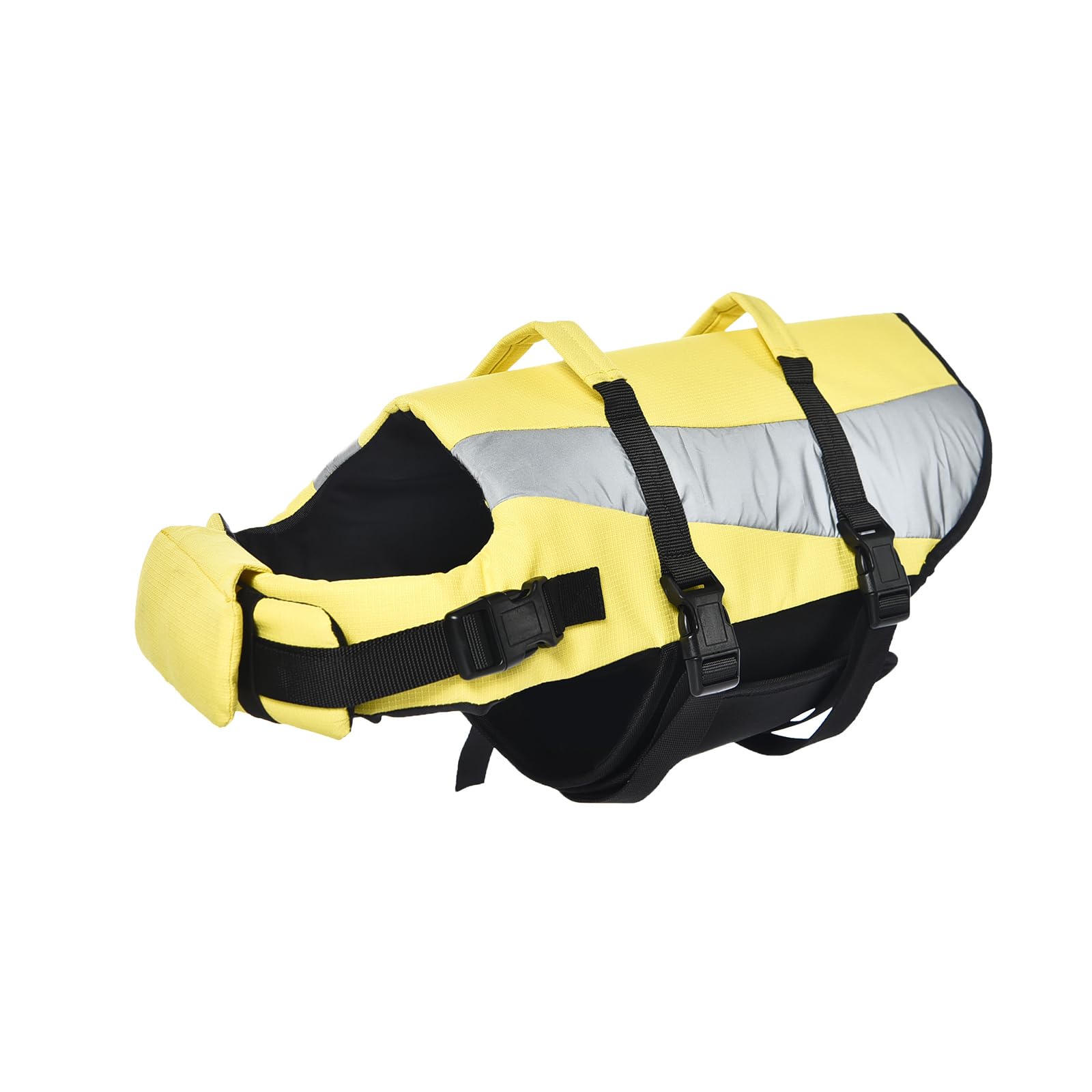 Amazon Basics Dog Adjustable Life Jacket With Reflective Stripes, Yellow, X-Large