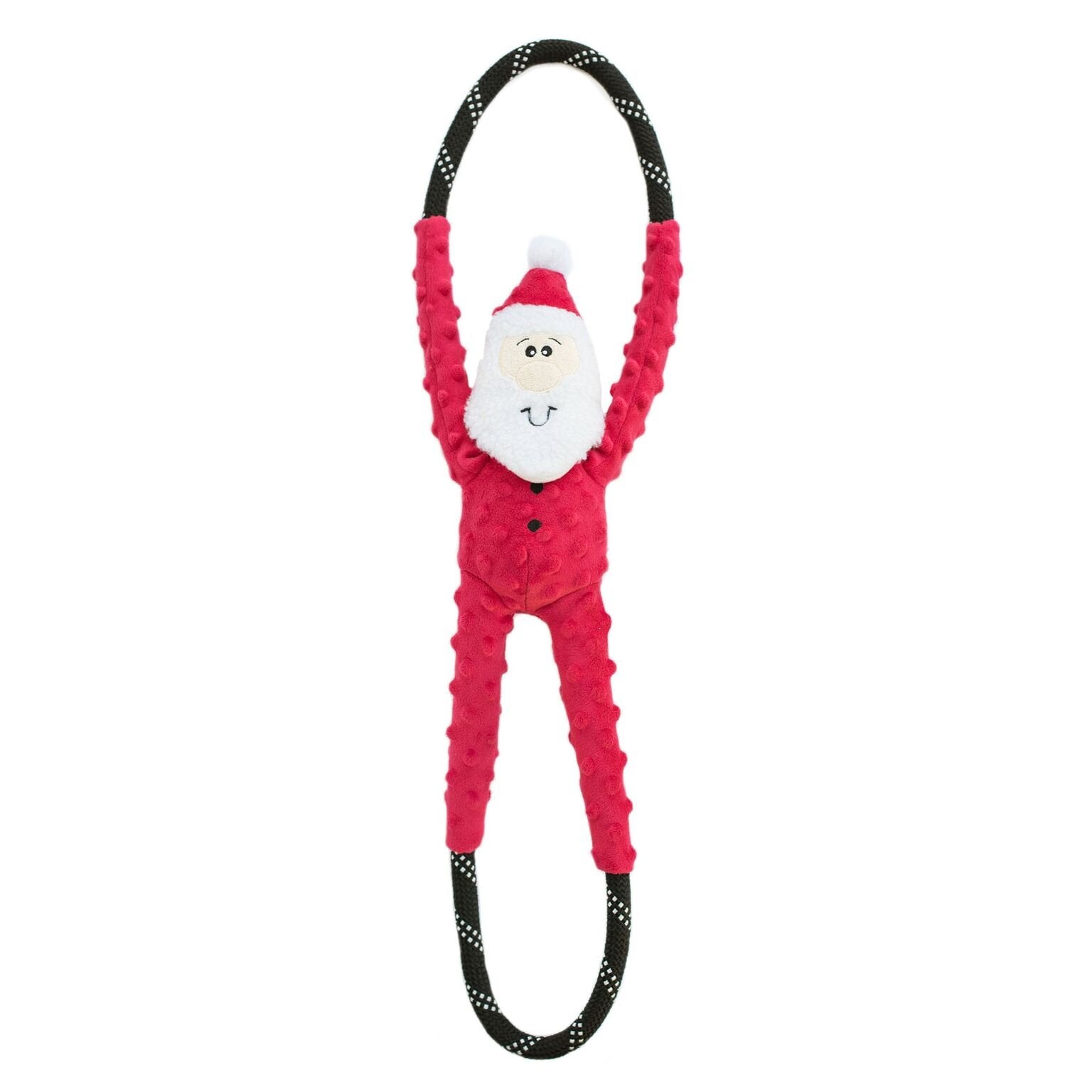 Zippypaws Animal World Zp678 Ropetugz Santa Dog Toy
