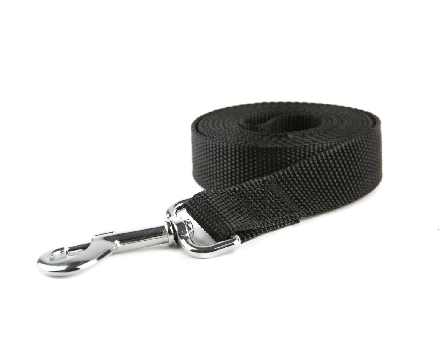 Strong Durable Nylon Dog Training Leash, Traction Rope, 4Ft /5 Foot /6 Feet Long, 5/8 Inch 3/4 Inch 1 Inch Wide, For Small And Medium Dogs (1'' X 8 Ft, Black)