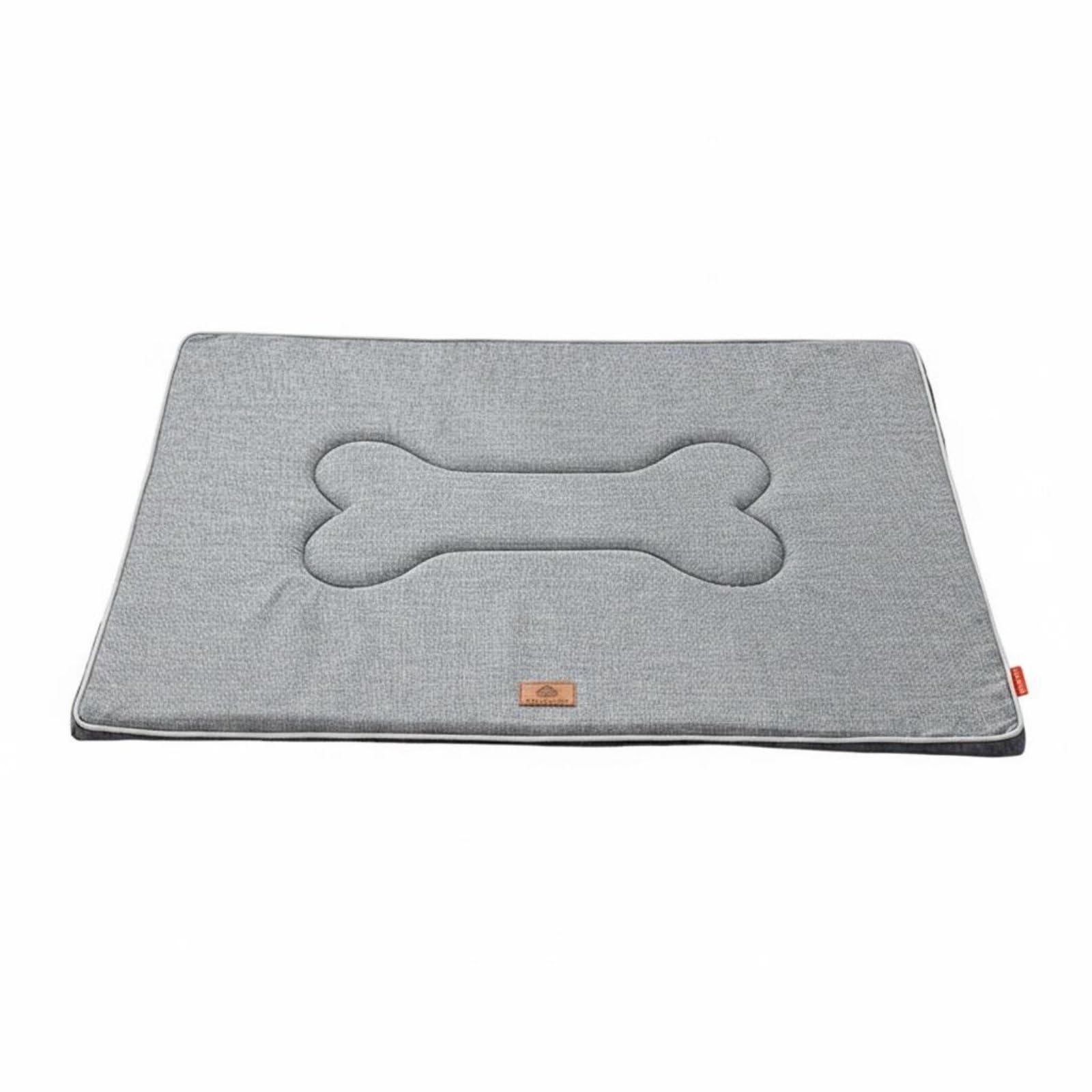 CLOVRIX AllSeason Use Cooling Pet Mat Scratch Resistant NonSlip Sleeping Pad for Dogs, Cats, M, Gray Linen 3D | Blankets Dog