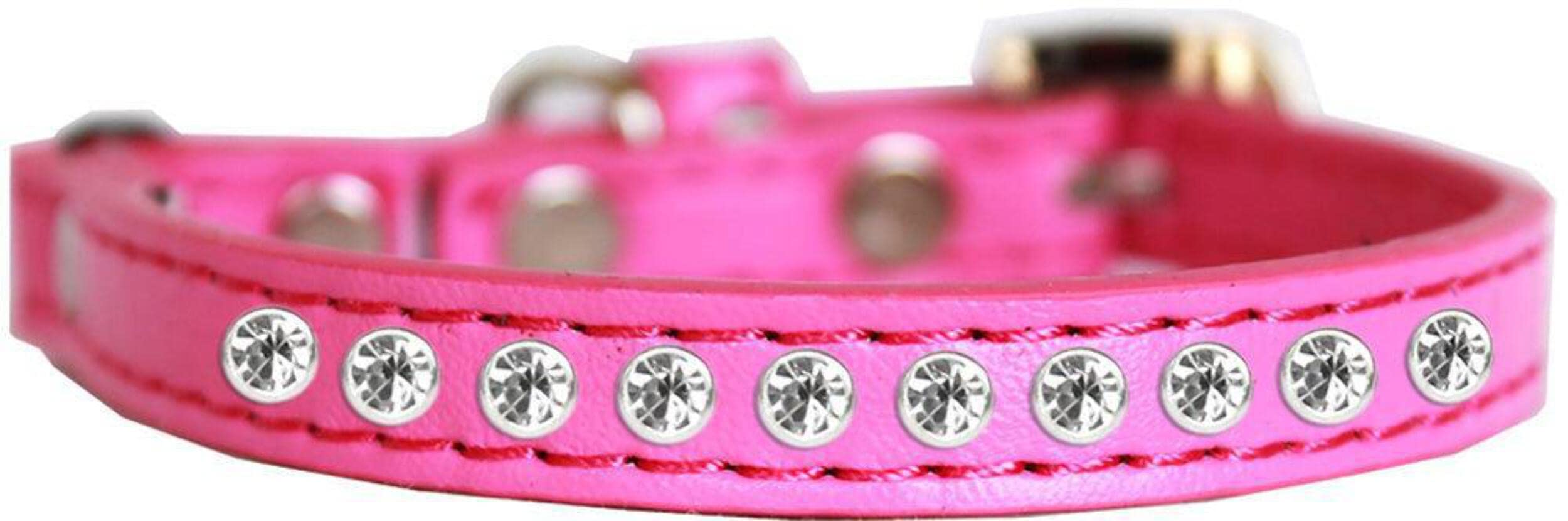 Mirage Pet Products Clear Jewel Cat safety collar White Size 12