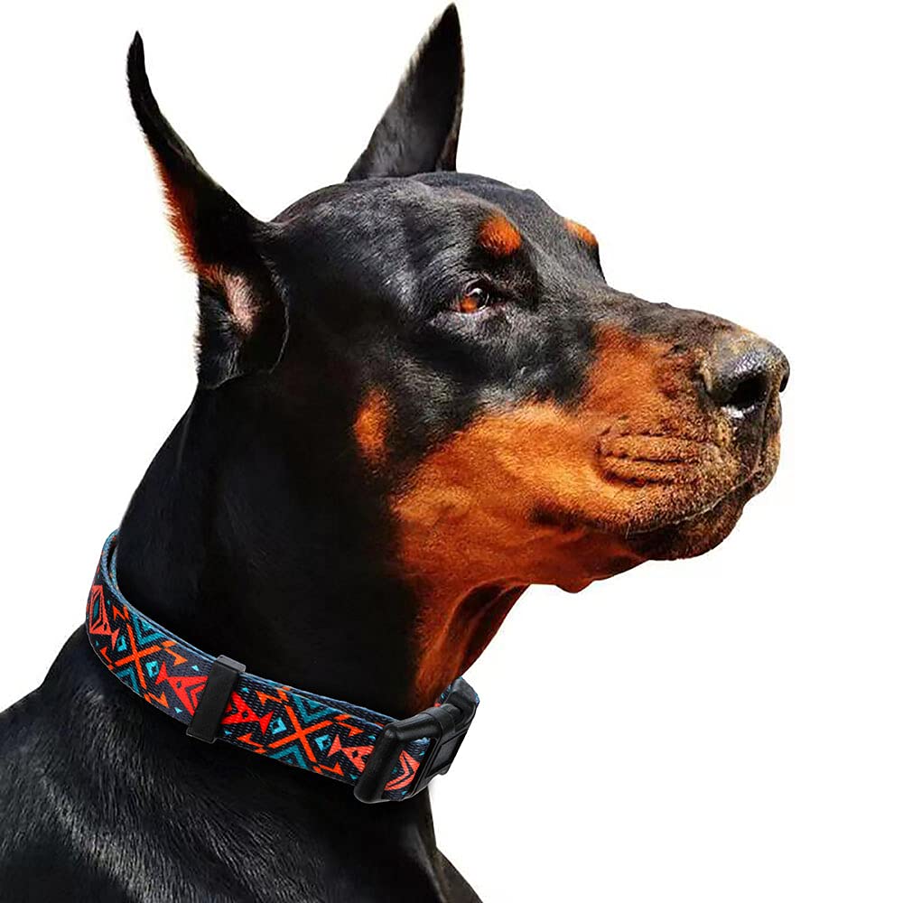Rhea Rose Tribal Dog Collar Aztec Pattern Adjustable Collars Large