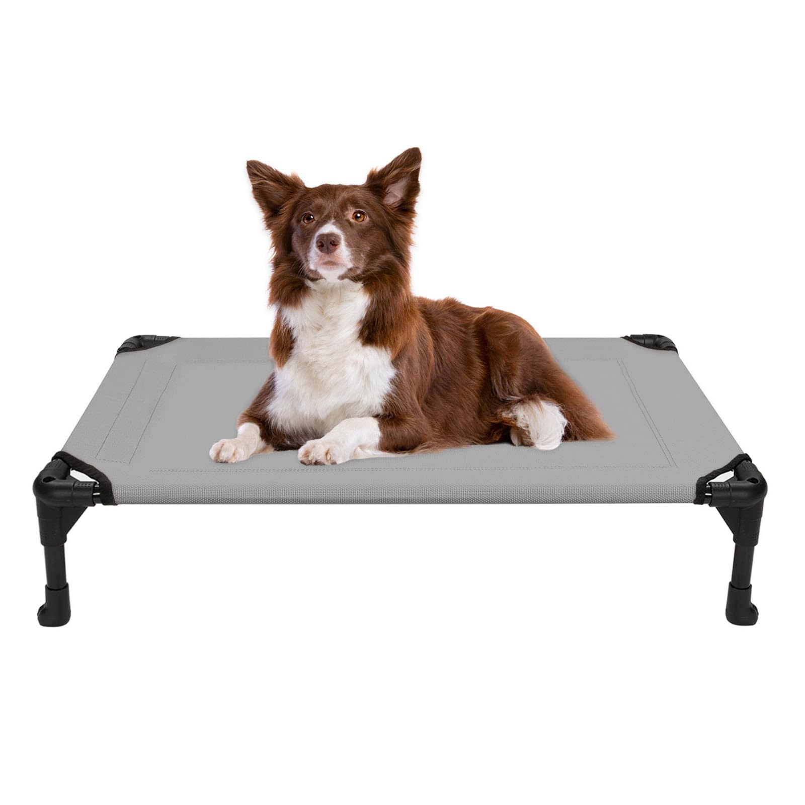 Veehoo Cooling Elevated Dog Bed, Portable Raised Pet Cot With Washable & Breathable Mesh, No-Slip Feet Durable Dog Cots Bed For