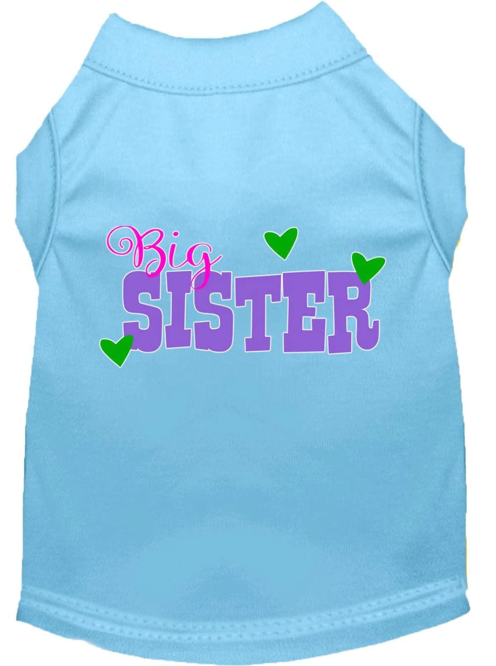 Pet Dog & Cat Shirt Screen Printed, "Big Sister" Orange XL (14-20 lbs.)
