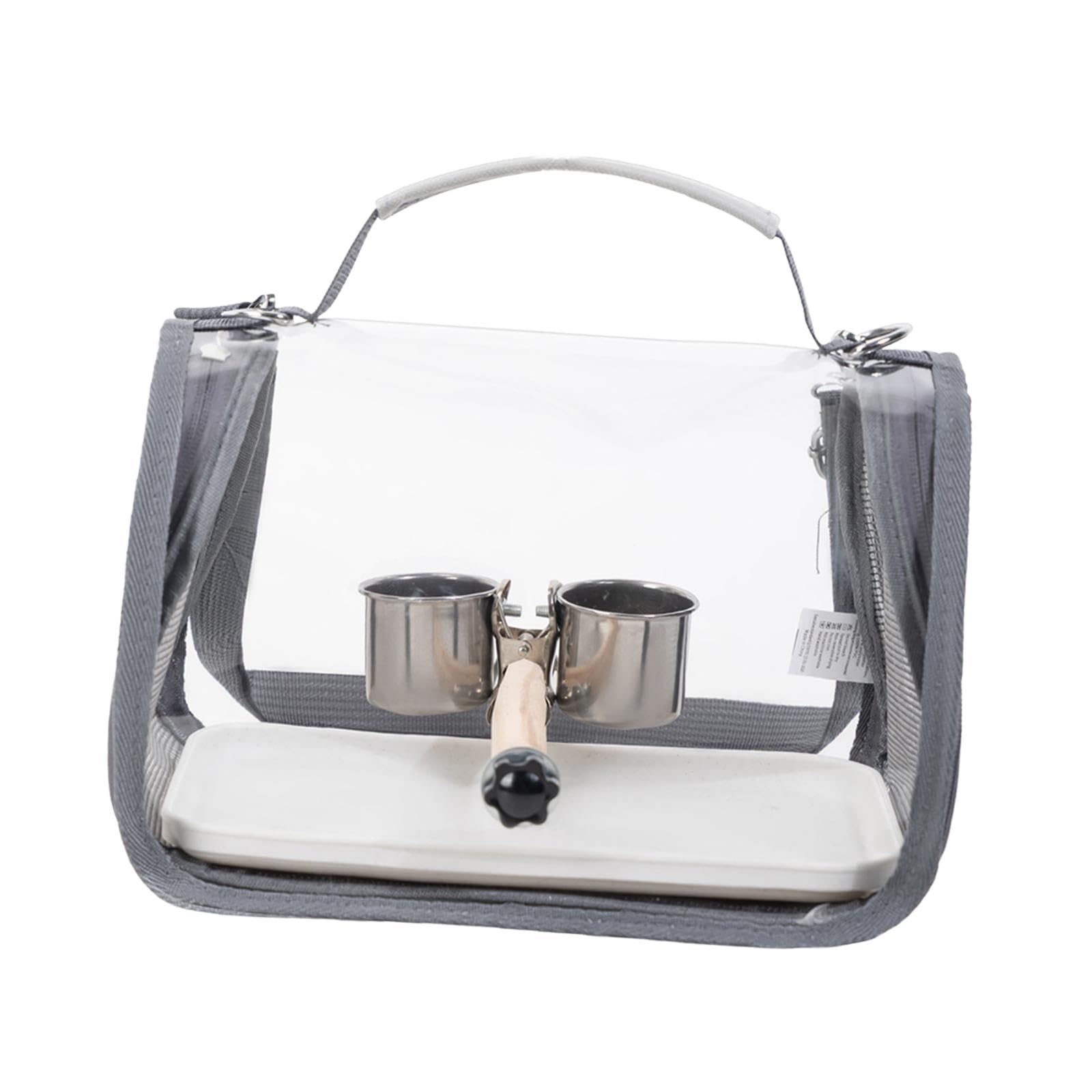 Club BollywoodBird Travel Carrier Pet Bird Travel Cage for Small Medium Birds Macaw Parrot Gray with Feeder|Pet Supplies|Bird Su