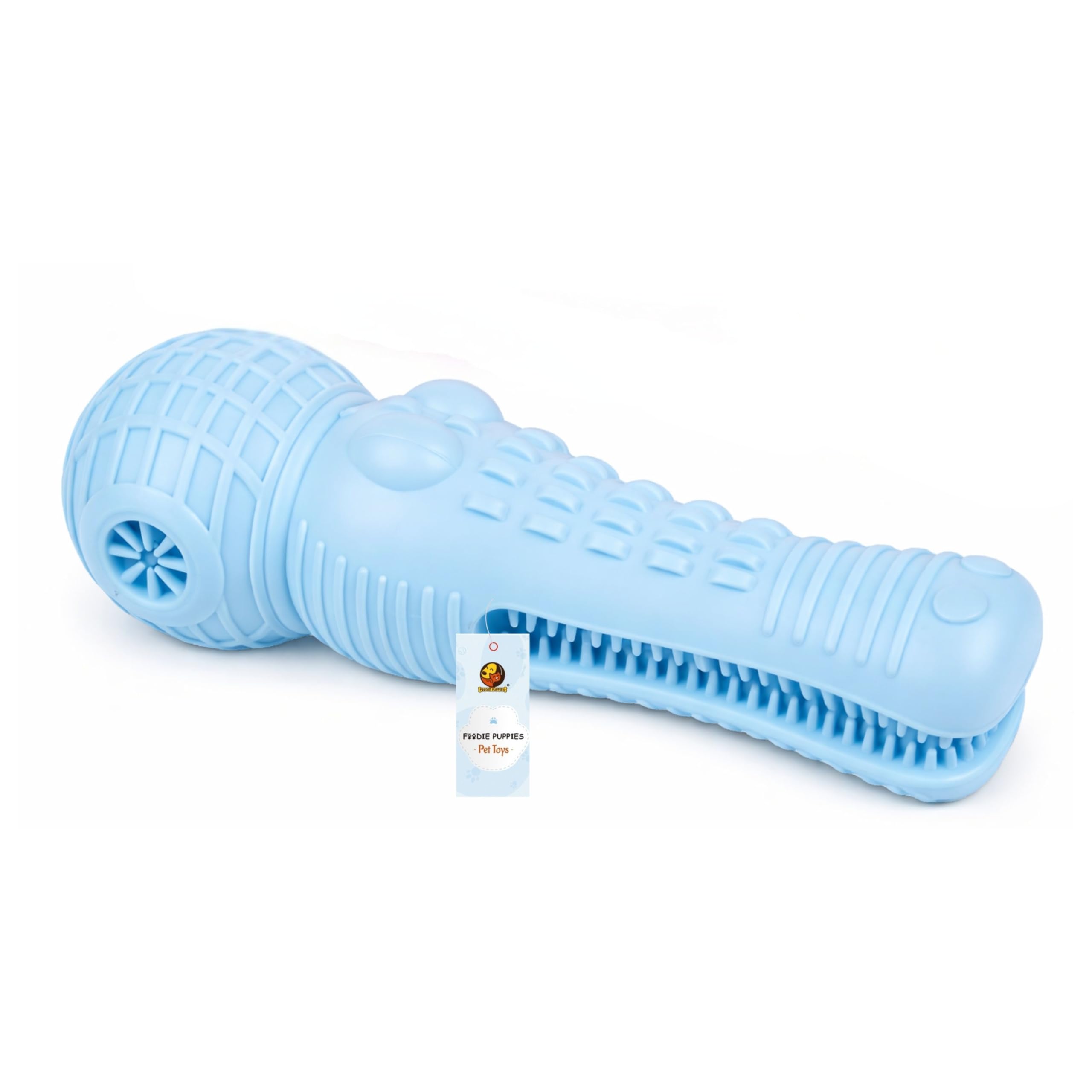 Foodie Puppies Natural Rubber Dog Chew Toy  (Crocodile Toy) for Puppies & Small Dogs | Interactive Training, Dental Cleaning, a