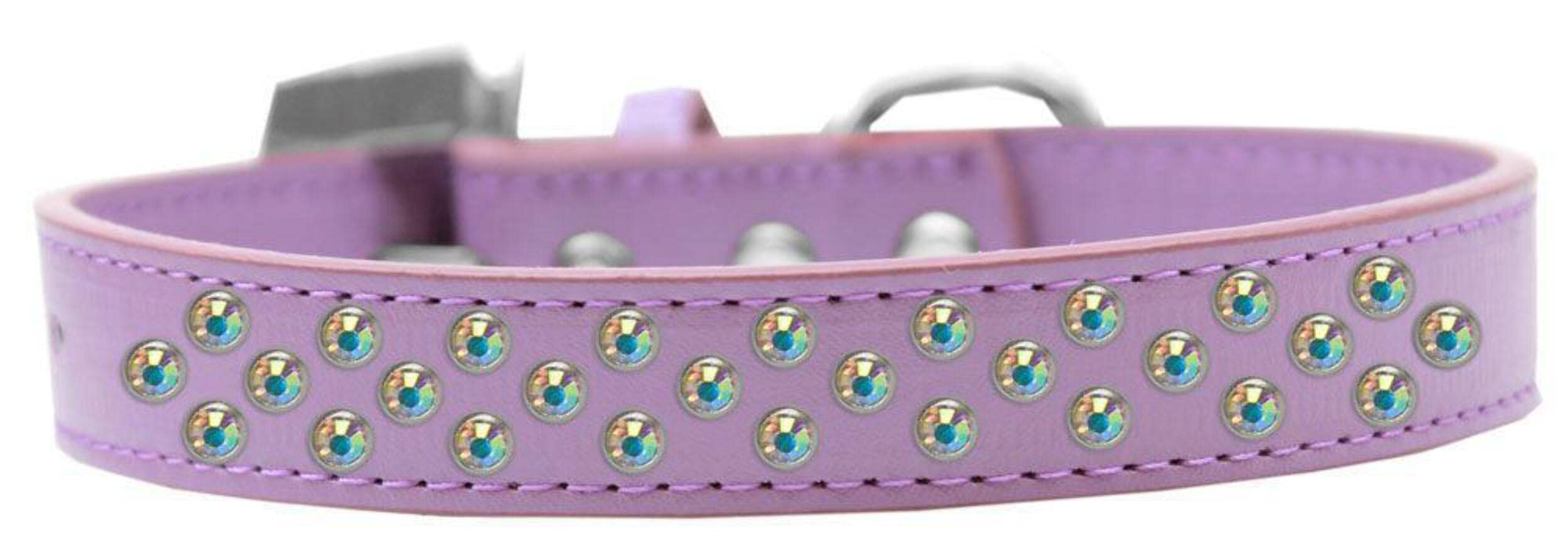 Mirage Pet Products Sprinkles Dog Collar with AB Crystals, Size 18, Black