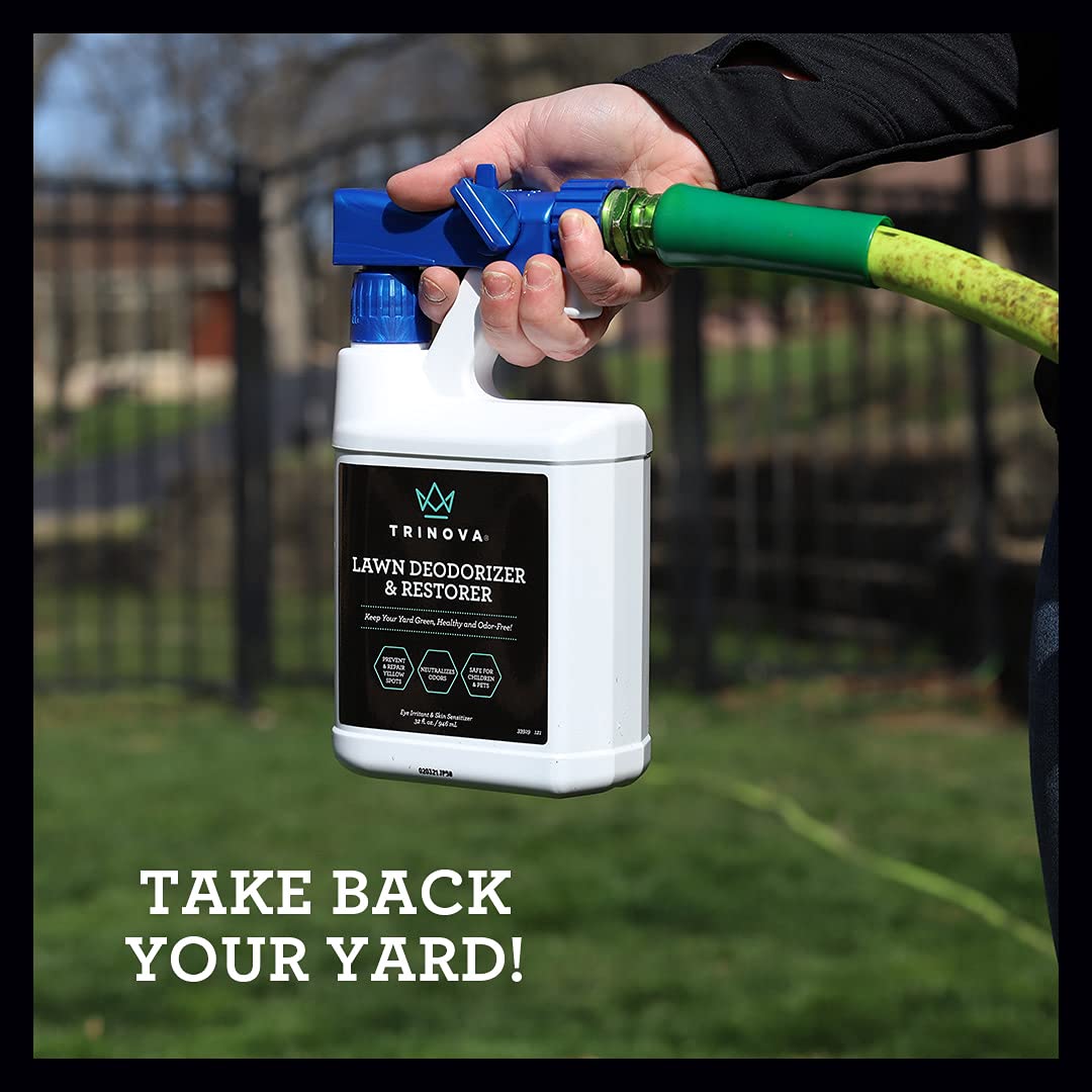 TriNova Outdoor Lawn Deodorizer - Eliminates Dog Urine Odors, 1 Count, White, Model 33919