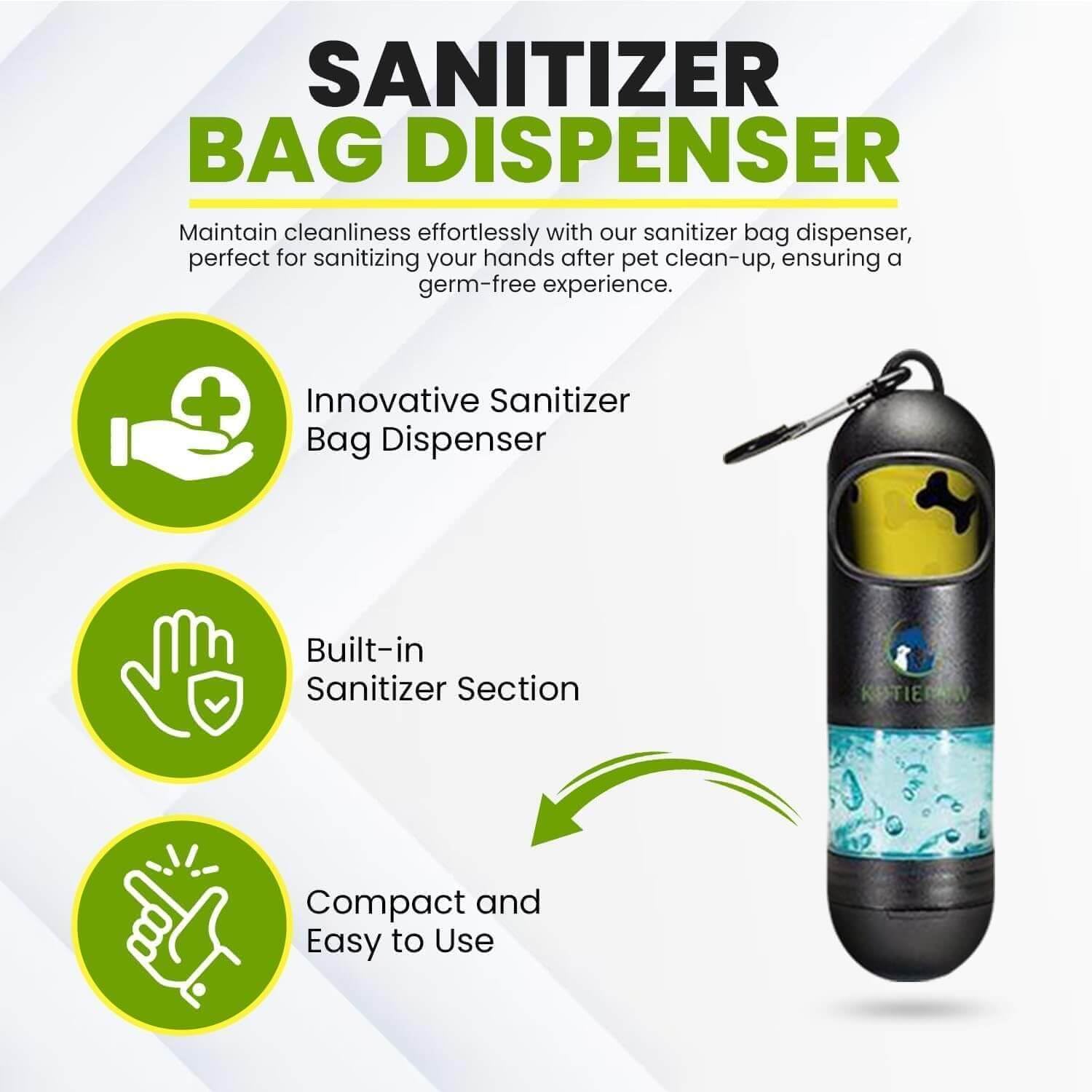 Kutiepaw Dog Poop Bag Kit - 180 Biodegradable Lemon Scented Poop Bags for Dogs, Duck Plush Toy & Dispenser with Sanitizer - Leak Proof Extra Thick Compostable Dog Waste Bags for Eco-Friendly Walks