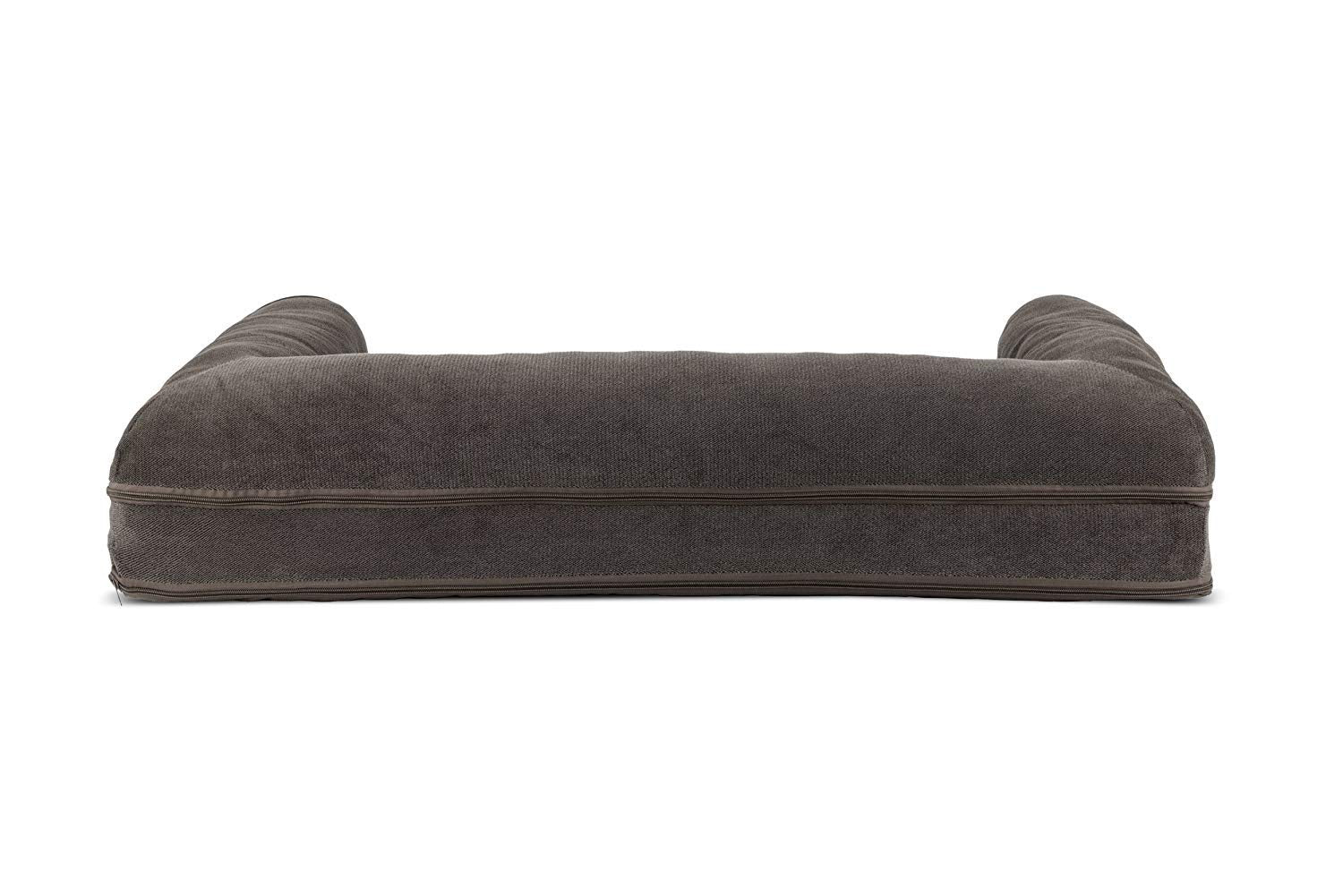 Furhaven Large Orthopedic Dog Bed Sherpa & Chenille Sofa-Style W/ Removable Washable Cover - Coffee, Large