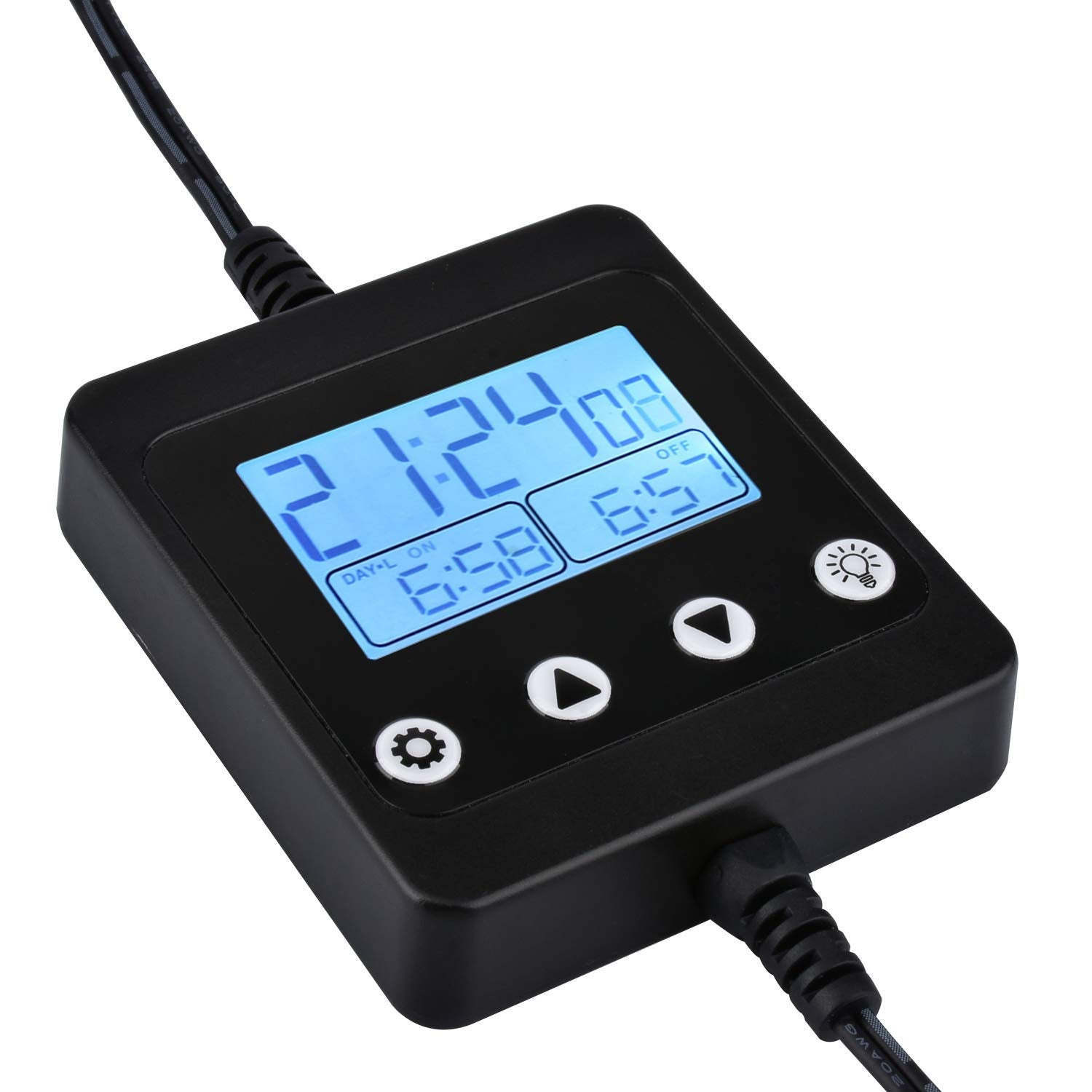 KZKR LED Aquarium Light Timer & Dimmer, Adjustable Control, Black, Aluminum, 1 Timer/Dimmer