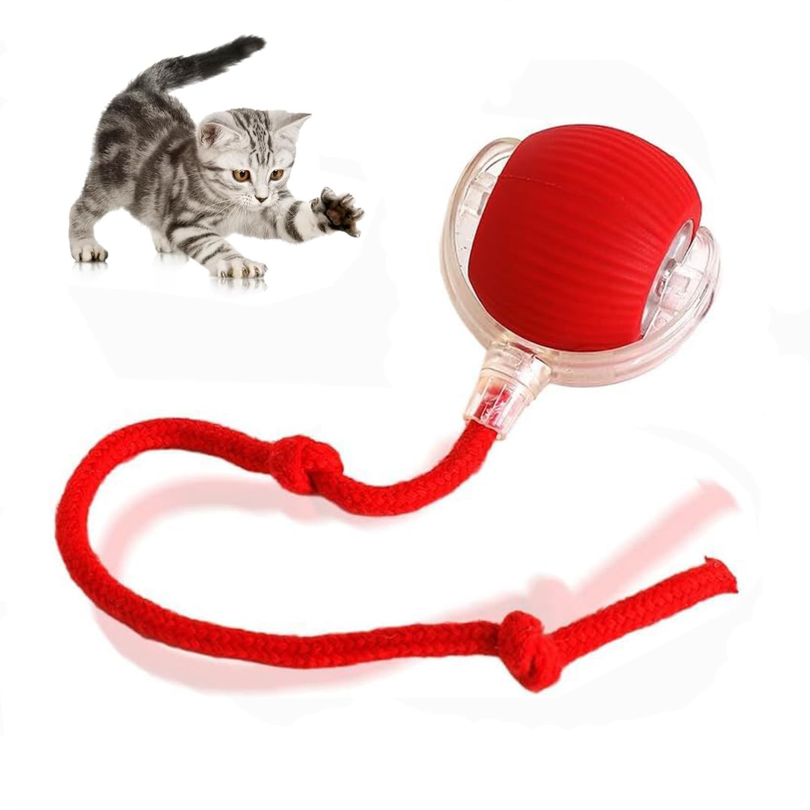XYszpcgs Interactive Cat Toys Ball for Indoor Cats Fast Rolling on Carpet, Three Movement Modes,Automatically Avoiding Obstacles
