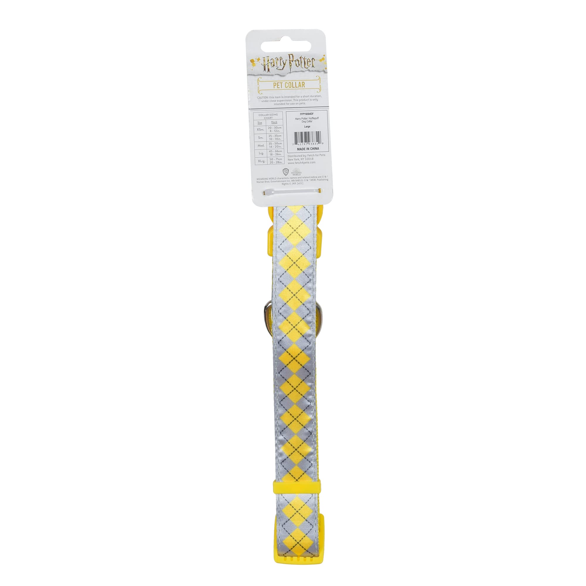 Harry Potter Hufflepuff Dog Collar In Size Medium | Medium Dog Collar, Harry Potter Dog Collar | Harry Potter Dog Apparel & Accessories For Hogwarts Houses, Hufflepuff