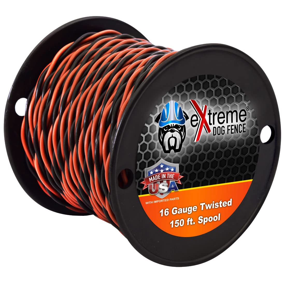 16 Gauge Twisted Electric Dog Fence Wire | Multiple Lengths - 150 Ft | For Connecting Transmitter To Perimeter Wire | Compatible With All Brands