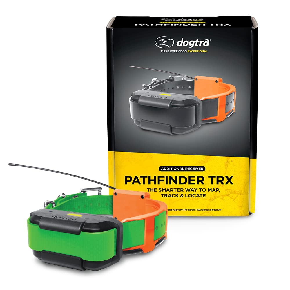 Dogtra Pathfinder TRX Additional Receiver 9-Mile 21-Dog Expandable Waterproof Smartphone GPS-Only Tracking Collar with 2-Second 