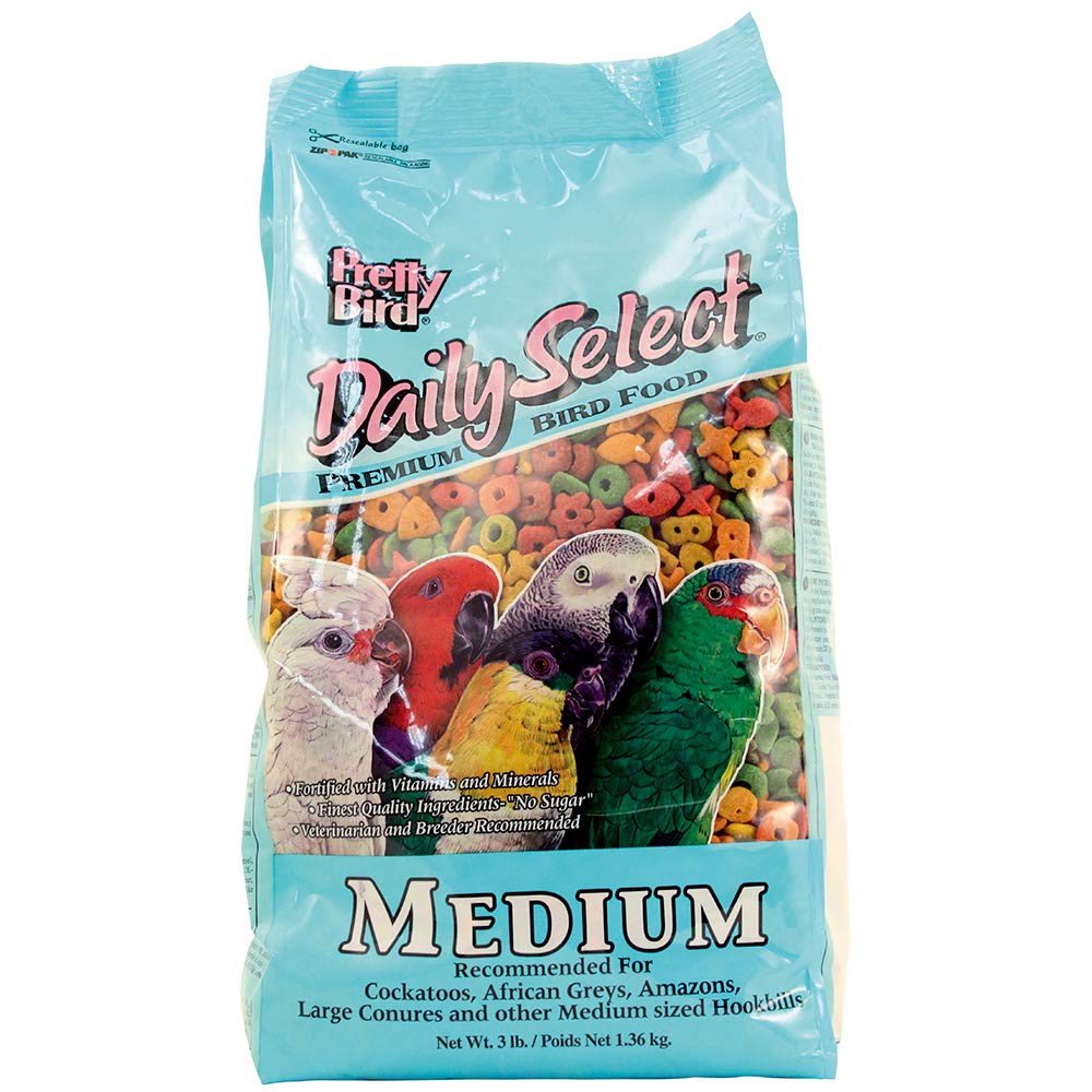 Pretty Bird International Bpb73117 3-Pound Daily Select Premium Bird Food, Medium