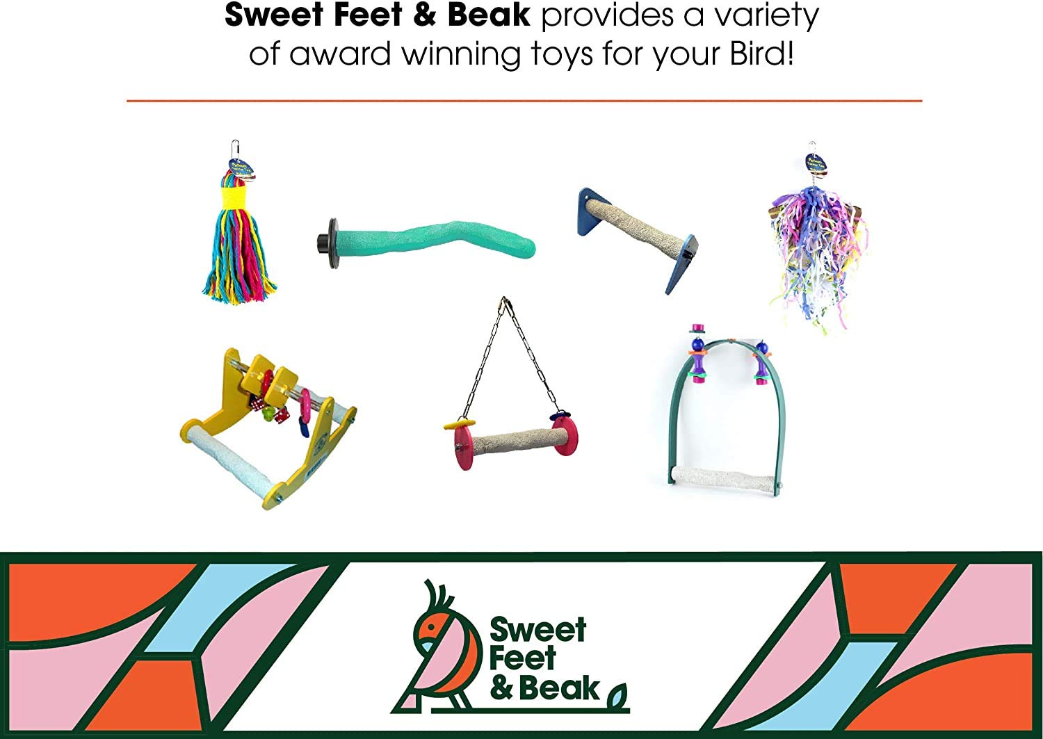 Sweet Feet And Beak Superoost Manzanita Pumice Pedicure Perch- Easy To Install Bird Cage Accessories For Healthy Feet, Nails And Beak - Natural Bird Perches Imitates Birds' Life In The Wild - Xs 8'