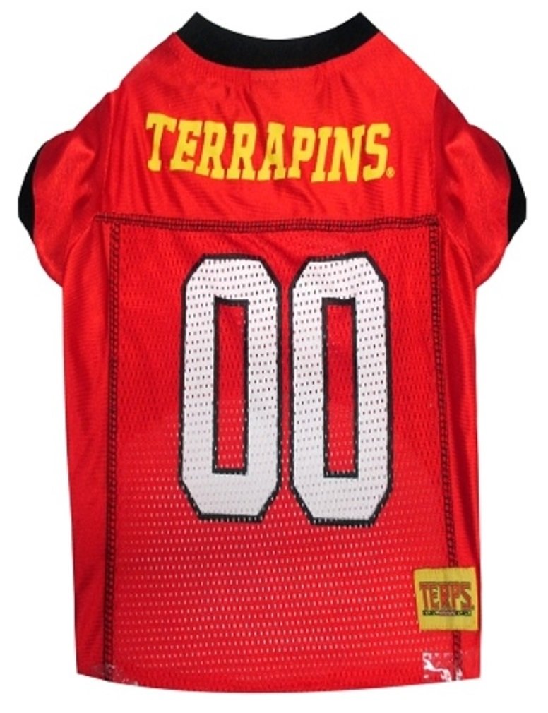 Pets First NCAA College Maryland Terrapins Mesh Jersey for DOGS & CATS, Small. Licensed Dog Jersey with your Favorite Football/B