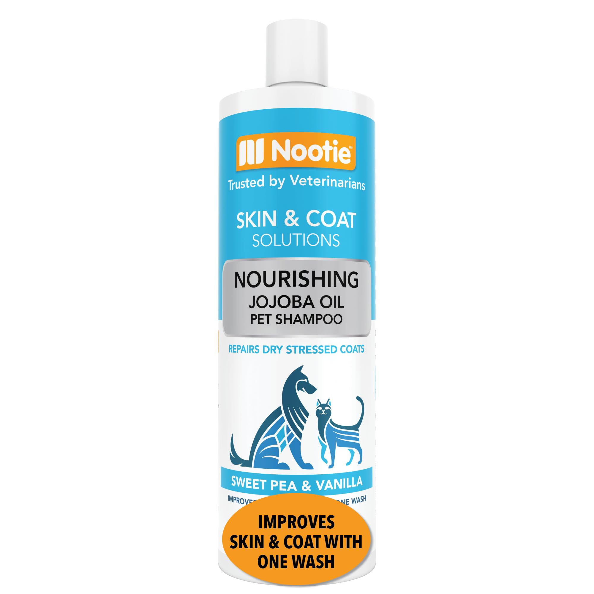 Nootie - Pet Shampoo For Sensitive Skin - Revitalizes Dry Skin & Coat - Natural Ingredients - Gentle Dog Shampoo - Cleans & Conditions
