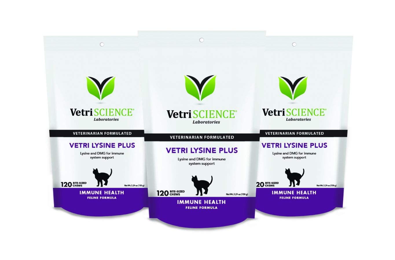 VETRISCIENCE Laboratories - Vetri Lysine Plus, 120 Bite Sized Chews, 3 Pack