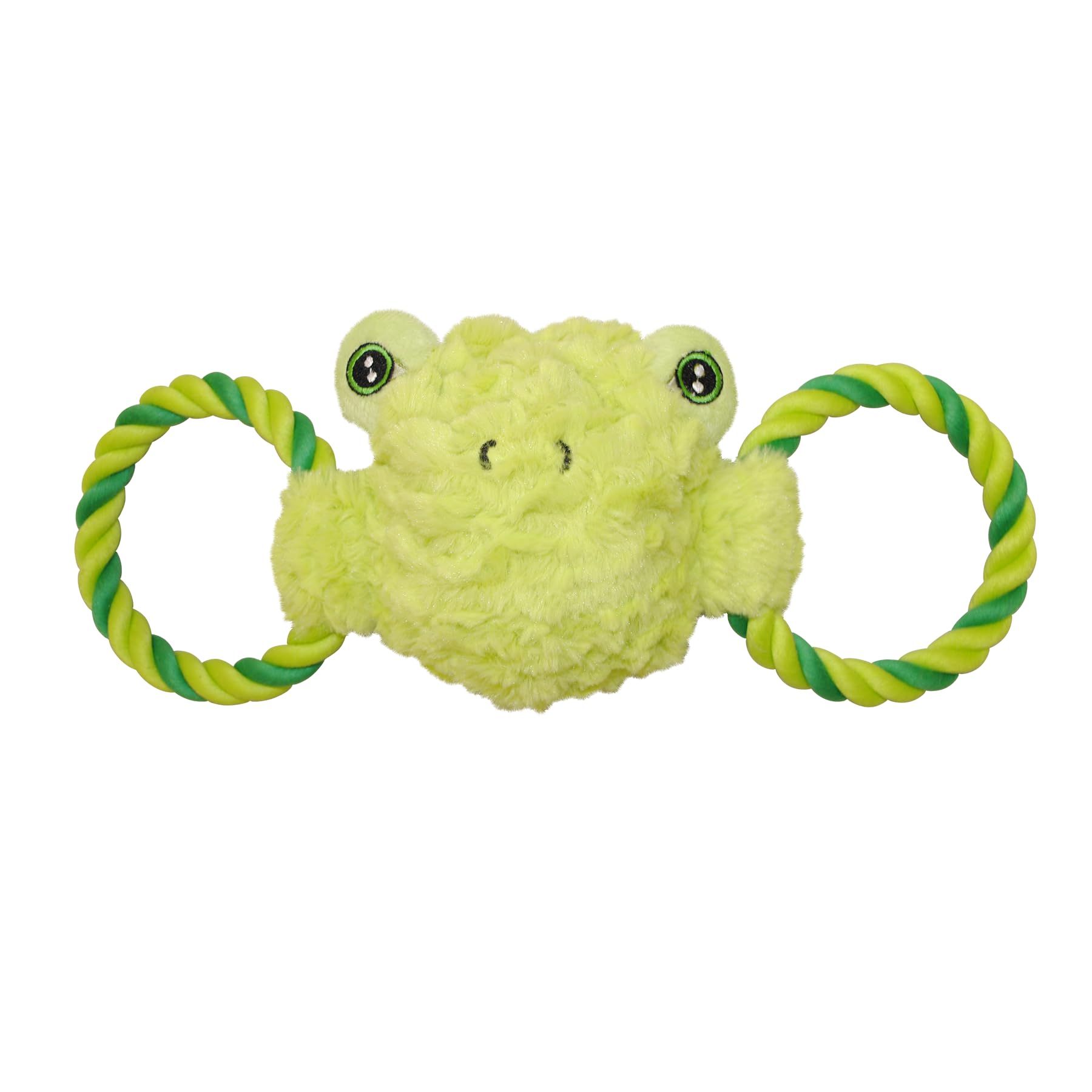 Jolly Pets Jolly Tug-A-Mal Frog Tug/Squeak Toy, Medium