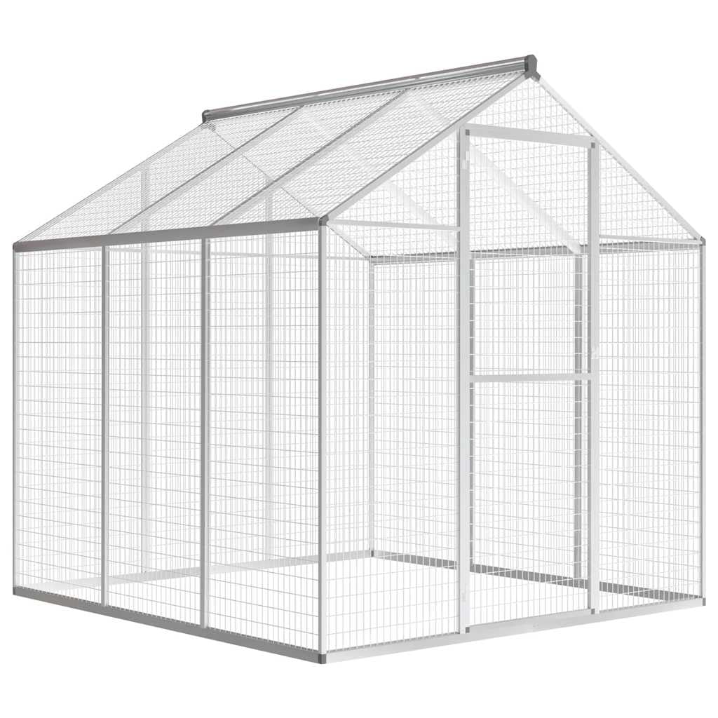 vidaXL Large Outdoor Aviary for Birds | Aluminum Construction Weather Resistant Modern Design Dimensions 72X70.2X76.4 in Bird Ca