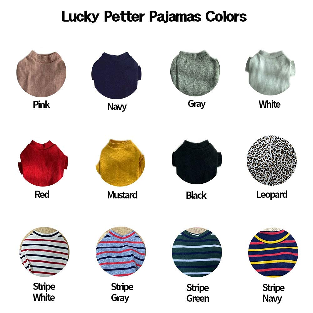 Lucky Petter Small Dog Pajamas - Basic Red Onesie Doggie Jammies Stretchable Dog Jumpsuit Bodysuit Pjs (X-Small)