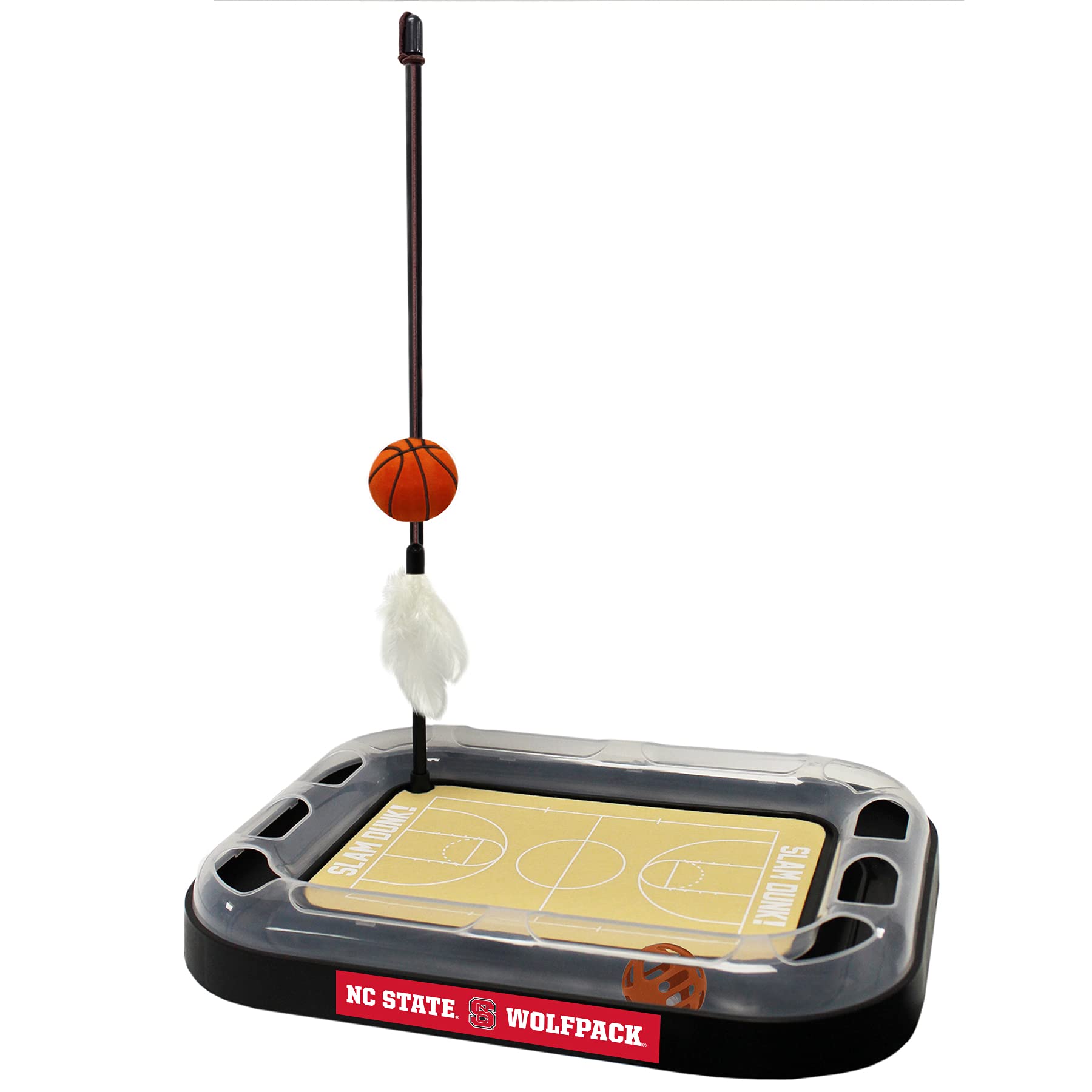 Cat Scratch Toy Ncaa North Carolina State Wolfpack Reversible Basketball Court Felt/Cardboard Cat Scratcher Toy. Interactive Cat