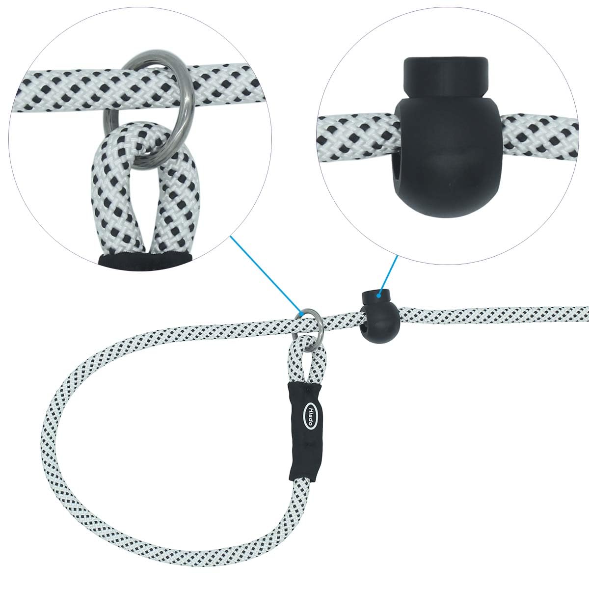 Hiado Slip Lead Dog Leash With Stopper Loop Rope Training No Pull For Small Medium Large Dogs 5Ft Black Dot