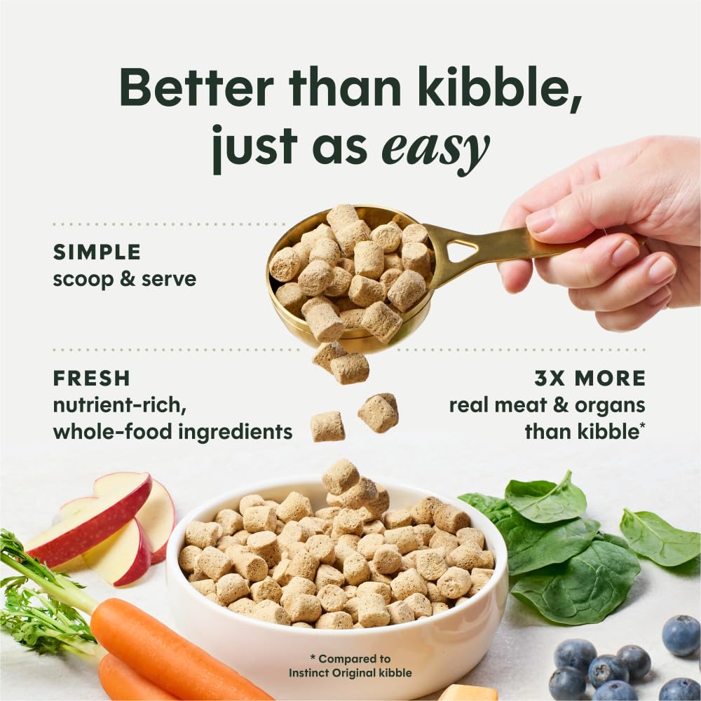 Instinct Freeze Dried Raw Meals, Natural Dry Dog Food, Grain Free - Cage Free Chicken, 14 oz. Bag