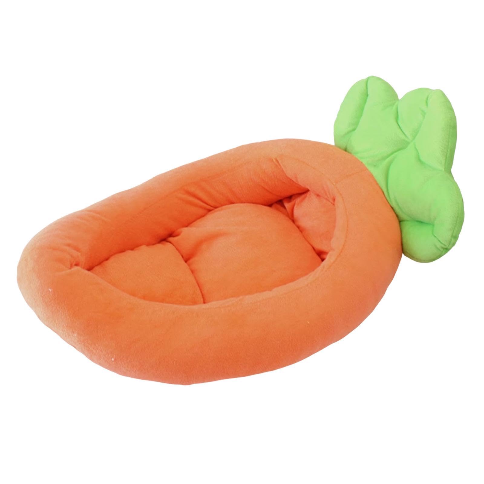THE STYLE SUTRA Dog Nesting Bed Carrot Themed Comfortable Soft Removable Cover Puppy Cushion M
