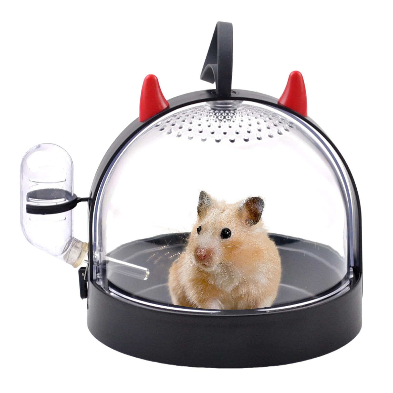 Muyg Portable Hamster Cage Travel Bag, High Permeability Hamster Travel Carrier With Water Bottle Small Pet Hamster Travel Carri