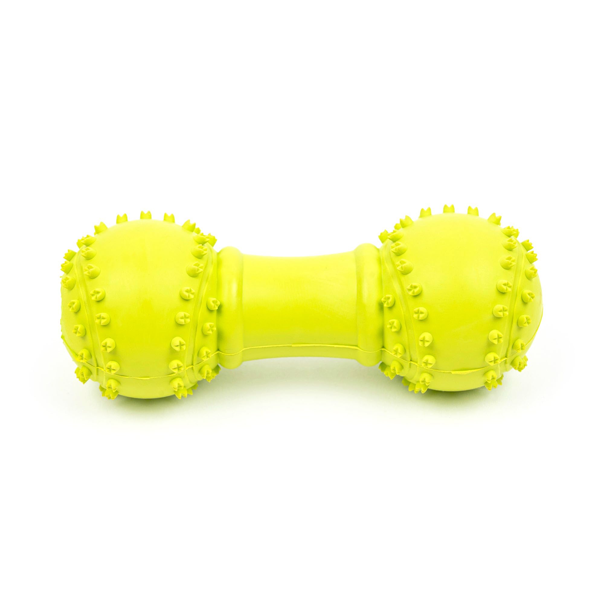 Heads Up For Tails Tlc Round Dumbbell Squeaky Chew Dog Toy  Green