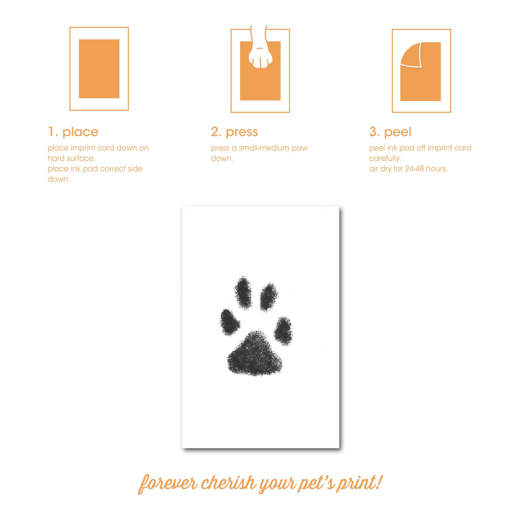Pearhead Pet Clean-Touch Ink Pad, Medium/Large, Black Ink Pad For Cats Or Dogs, Pet Owner, Pet Owner Must Have Item, Pet Memory Keepsake, For Medium To Large Pets