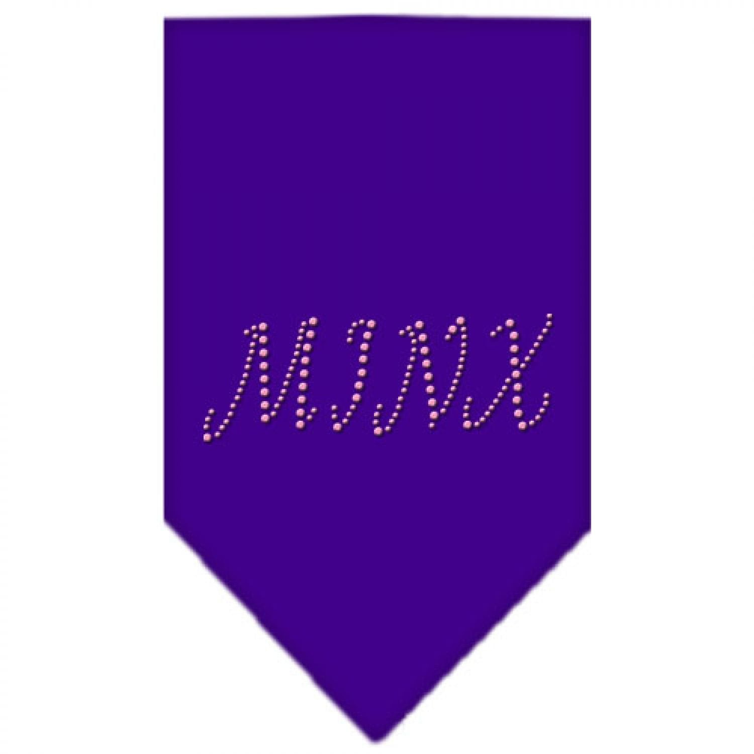 Pet and Dog Bandana Rhinestone, "Minx" Purple Large