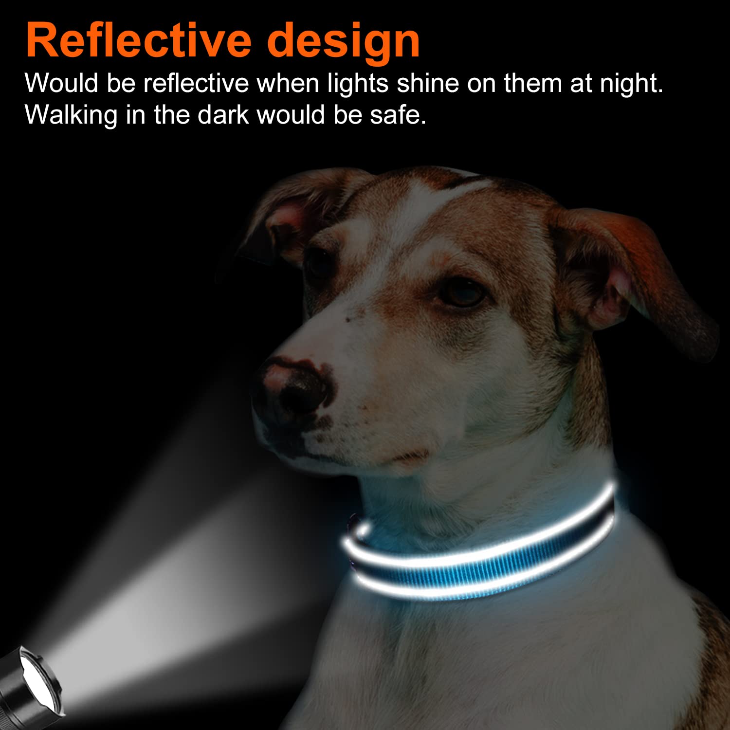 Joytale Reflective Dog Collar,Soft Neoprene Padded Breathable Nylon Pet Collar Adjustable For Extra Large Dogsskyblue,,Xl