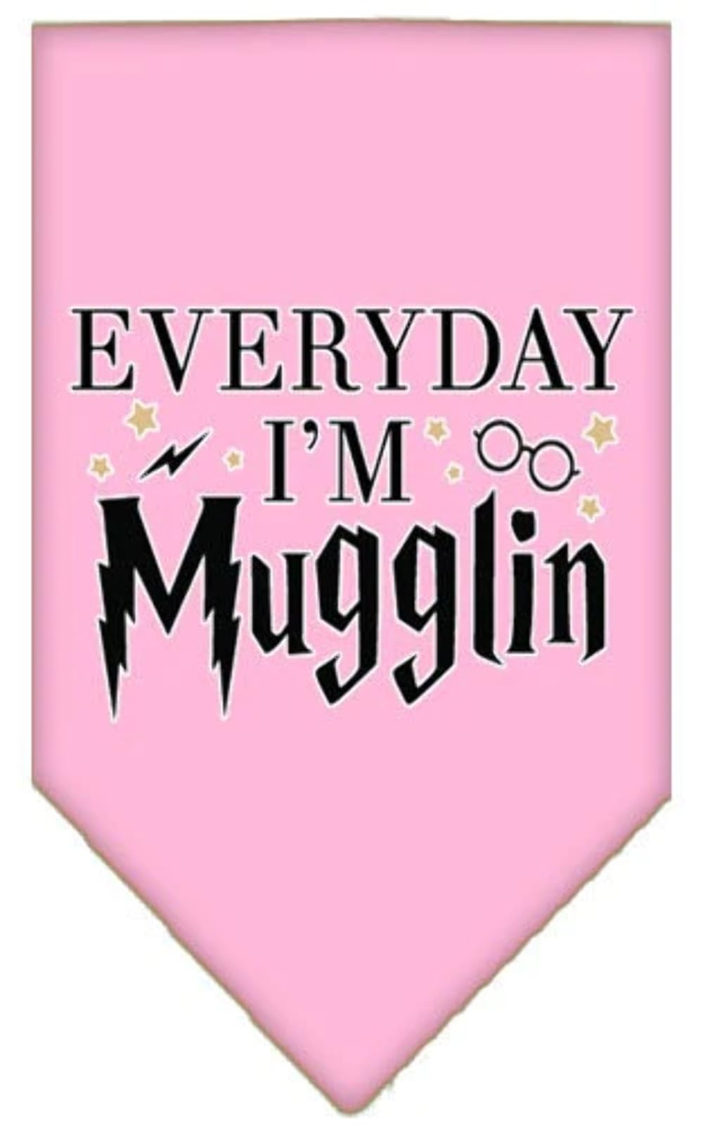 Mirage Pet Product Everyday I'm Mugglin Screen Print Bandana Light Pink Small