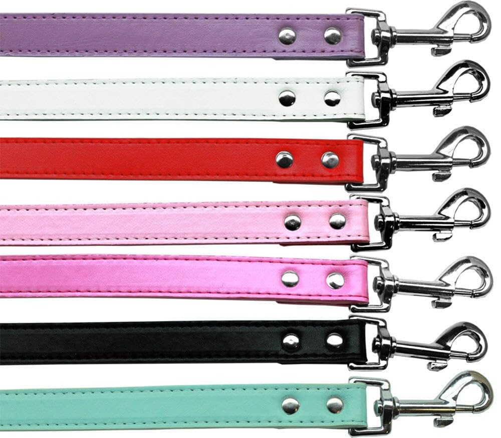 Mirage Pet Products Premium Plain Pet Leash, 1/2" x 6', White