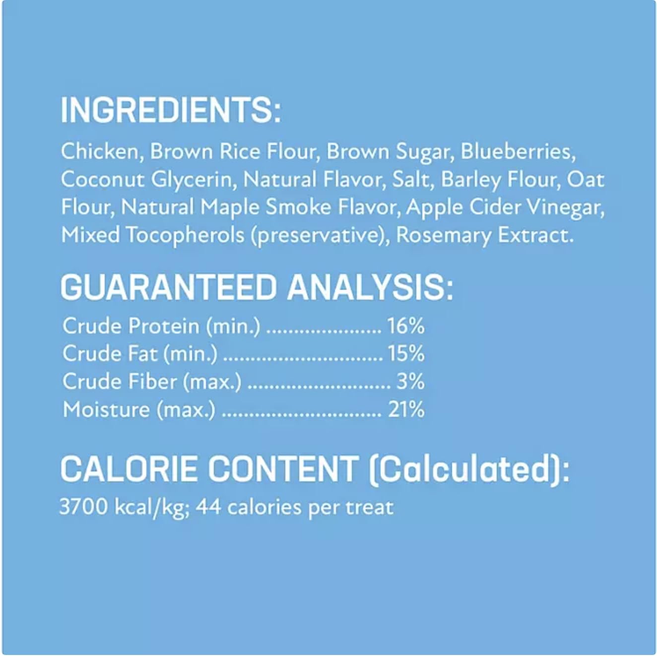 Member Mark Chicken & Waffle Bites Dog Treats - 48 oz (3 lbs) - Chicken Recipe Made with Real Blueberries & Natural Maple Smoke