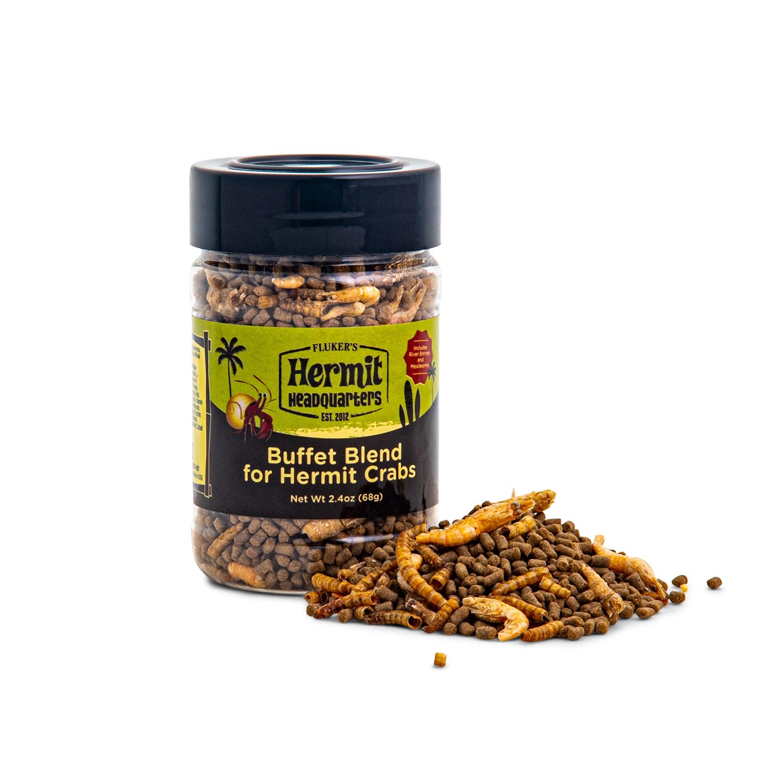 Flukers Buffet Blend Diet - Food for Hermit Crabs 2.4 oz