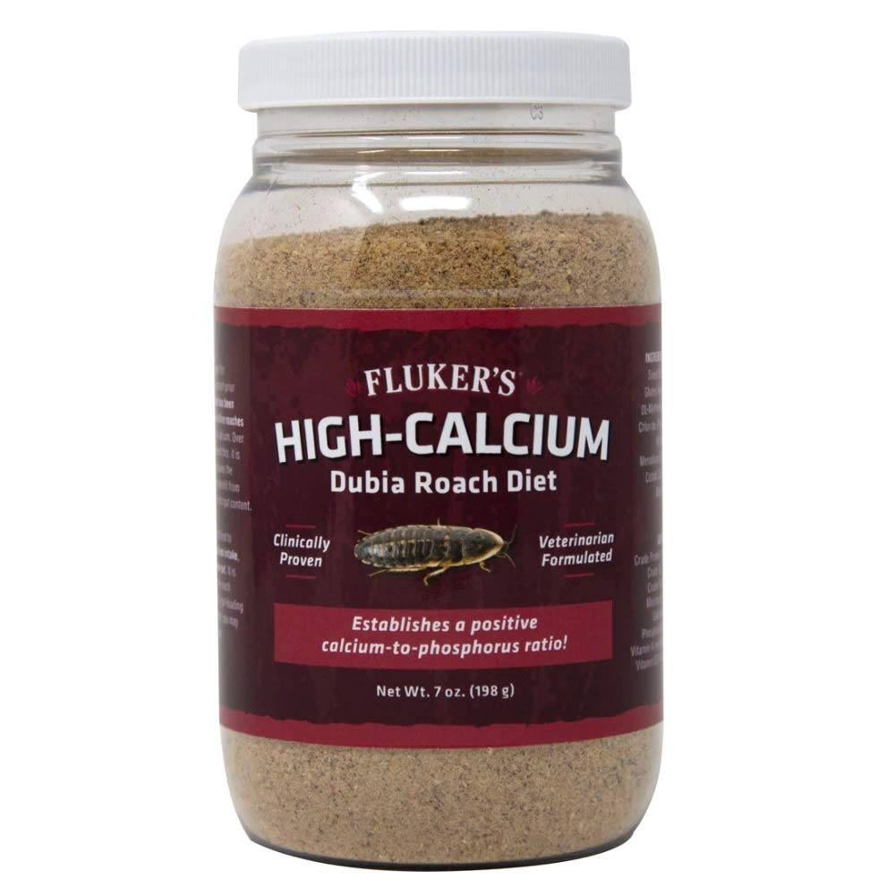 Flukers High Calcium Dubia Roach Diet, Can Be Used as a Gut-Loading Food or Bedding, 7 oz