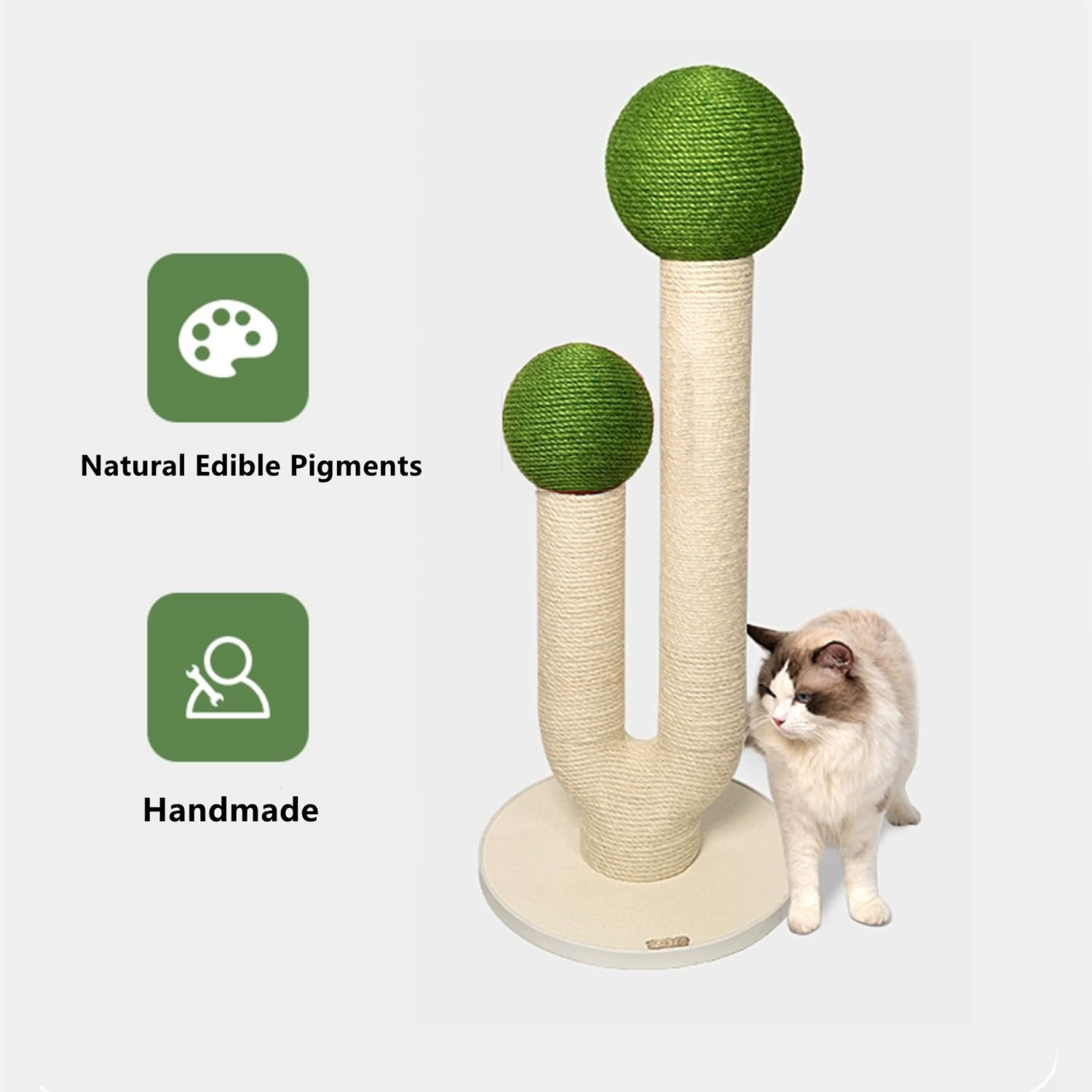 Shengocase Aesthetic Modern 45.3 Tall And Large Themed Cactus Cat Tree Tower Cat Climbing Scratching Post Sisal, Ball Scratche