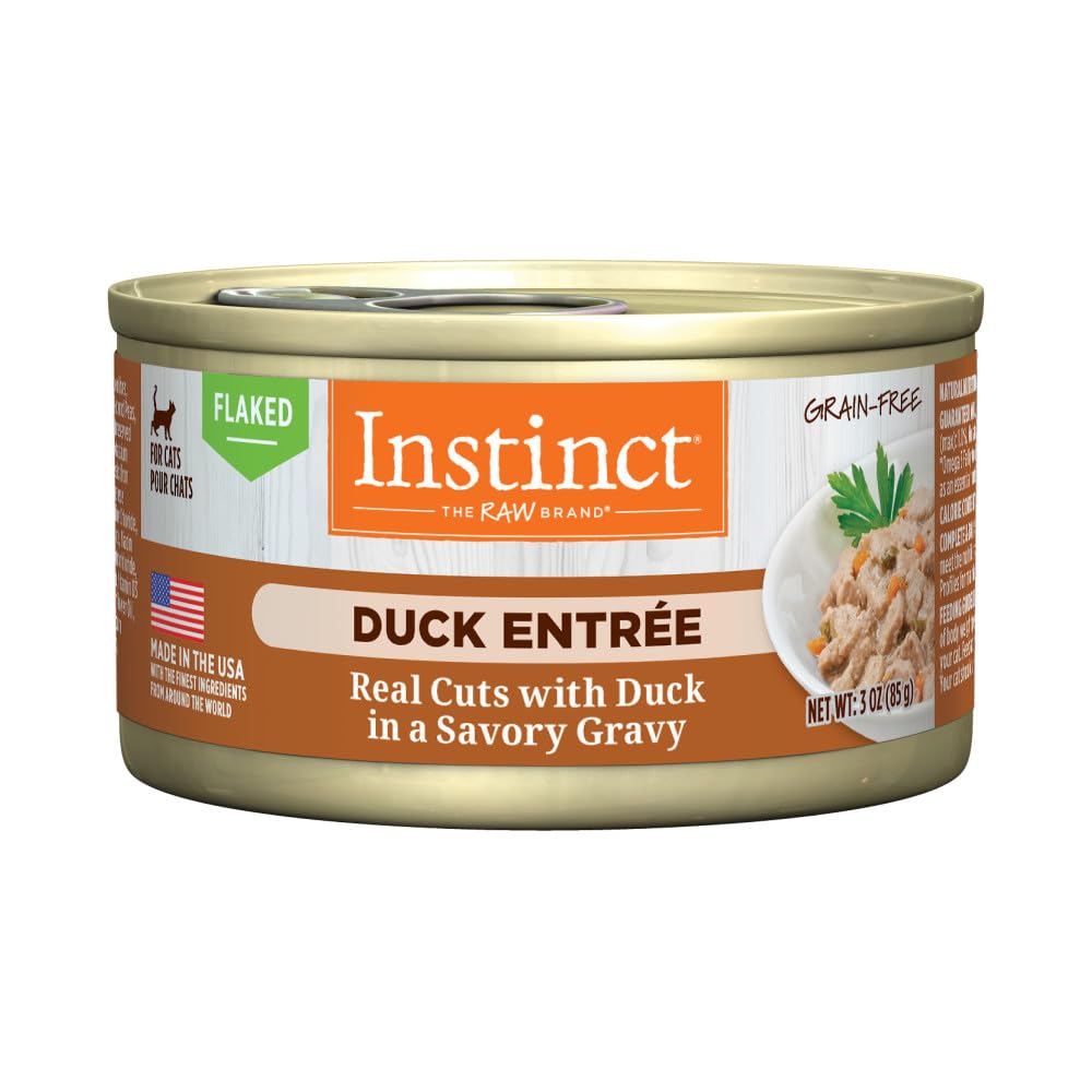Instinct Flaked Duck Entr  e Wet Cat Food 3 oz. Can