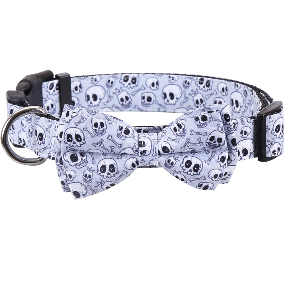 Halloween Dog Collar With Removable Cute Bow Tie Adjustable Pet Collars Medium