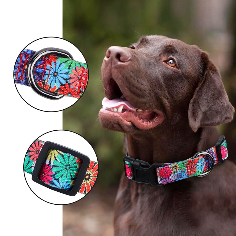 Rhea Rose Dog Collar With Sunflowers Daisy Small