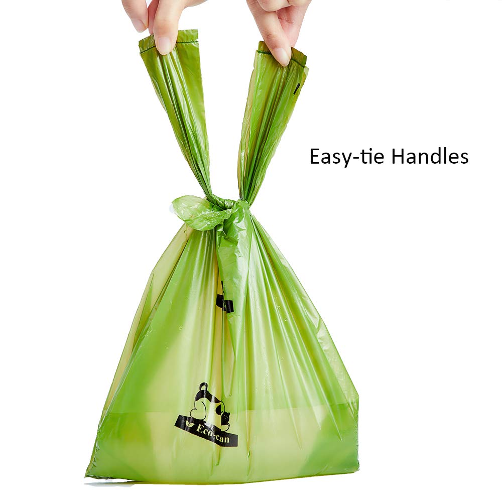 ECO-CLEAN Dog Poop Bags - 300-Count Leak-Proof, Earth-Friendly, Unscented, 7x13.5 Inch, Green