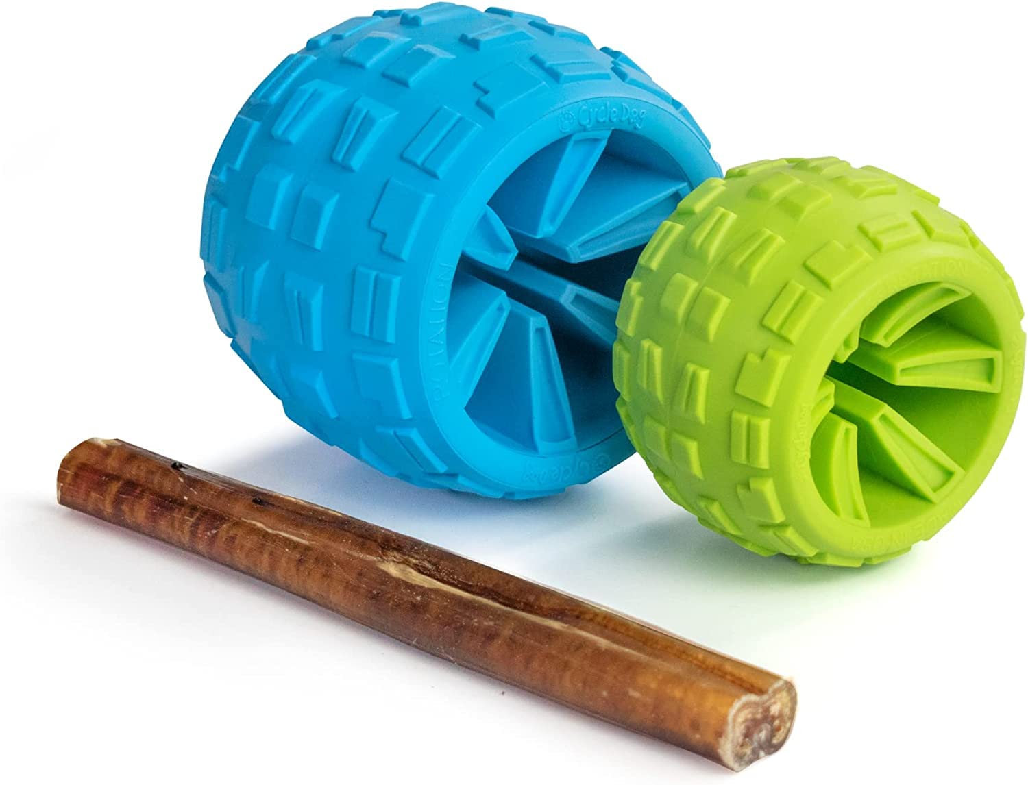 Cycle Dog High Roller Plus Medium Green Erratic Bounce Treat Hiding Ball - Tough & Sustainable Chew Toy/Great For Play And For Aggressive Chewers/Made In Usa